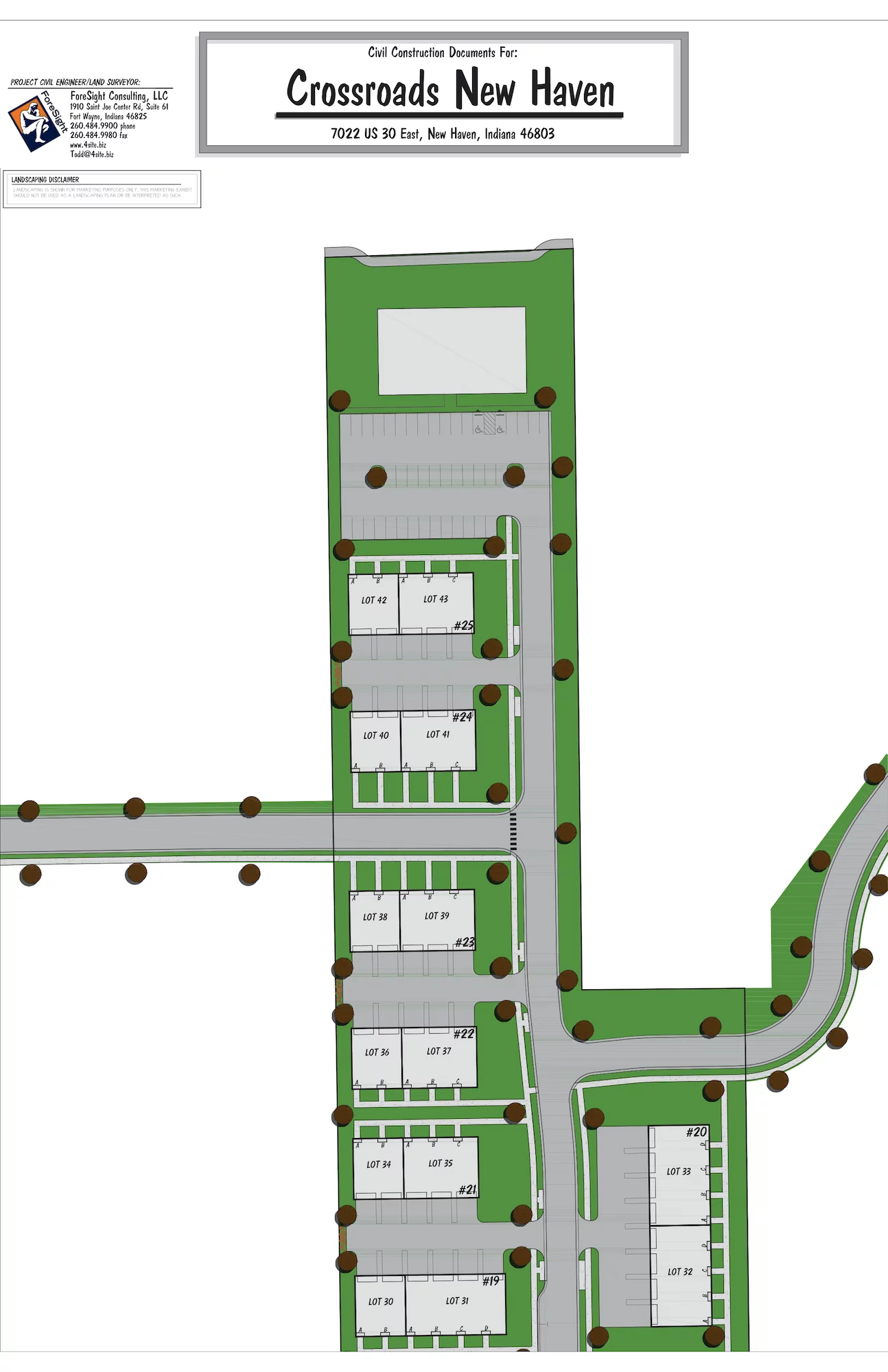 Crossroads New Haven plat map