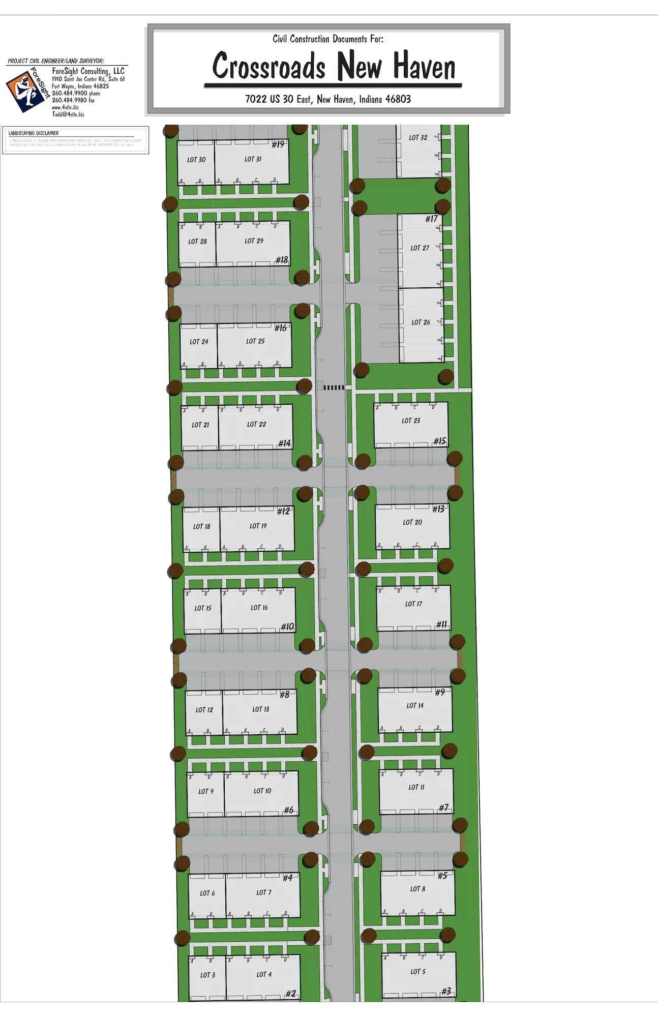Crossroads New Haven plat map