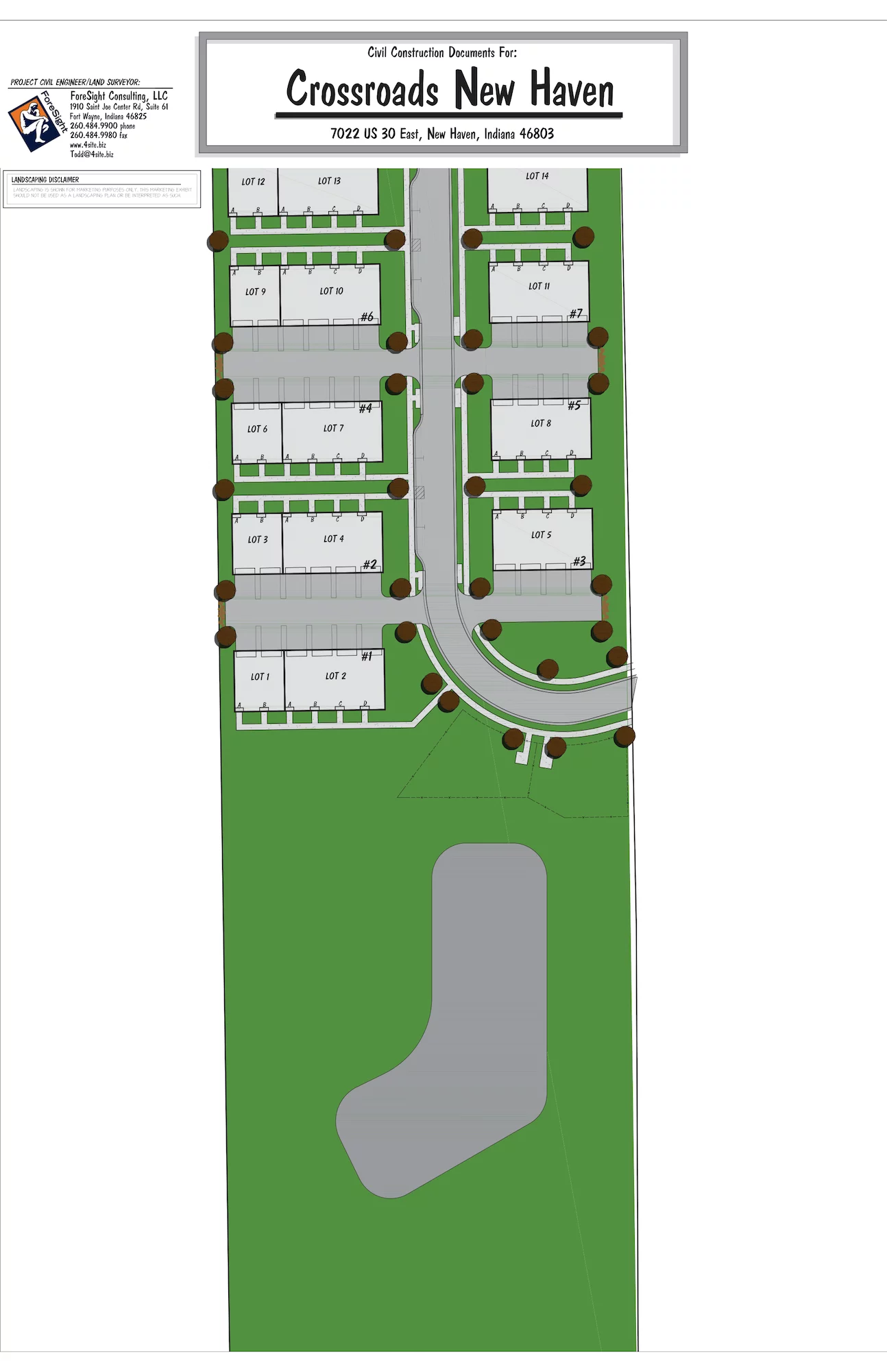 Crossroads New Haven plat map