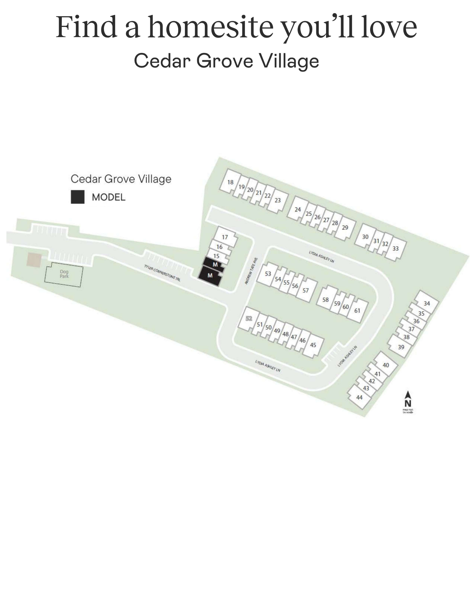 Cedar Grove Village plat map